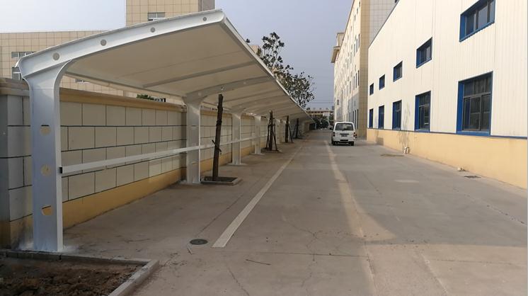 亳州7字型膜結構車棚—亳州市康和中藥項目
